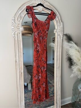Realisation Par Red Floral Scoop Maxi Dress never worn